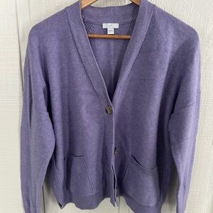 J.Jill Lavender Purple Women's Cardigan Layering Sweater Casual Spring Easter